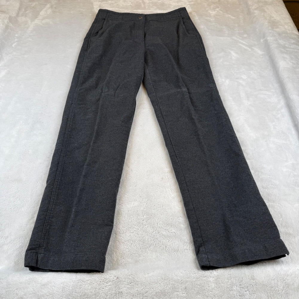 Woolrich Womens Charcoal Heather Cotton Polyester Pants Size 6 Wide Leg Casual